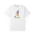 Rainbow Motion Runner T-Shirt | Running Silhouette, Speed Blur Graphic